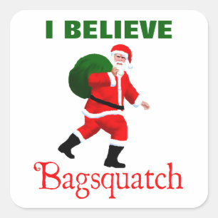 Santa Claus - Bagsquatch Vierkante Sticker
