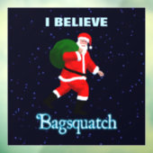 Santa Claus - Bagsquatch Wooden Raamsticker (Vel 3)