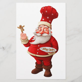 Santa Claus Bakes Gingerbrood