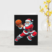 Santa Claus Basketball Kaart (Gele Bloem)