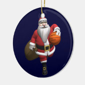 Santa Claus Basketball Player Keramisch Ornament (Links)