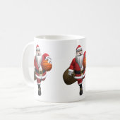 Santa Claus Basketball Player Koffiemok (Voorkant links)