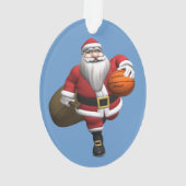 Santa Claus Basketball Player Ornament (achterkant)