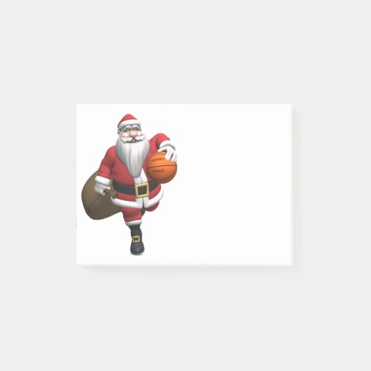 Santa Claus Basketball Player Post-it® Notes (Voorkant)