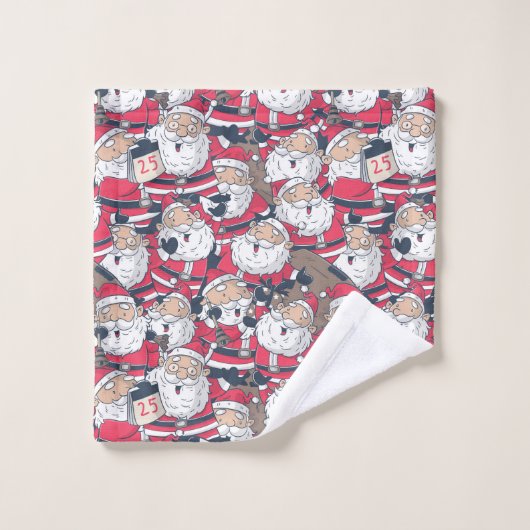 Santa Claus Bath-handdoekset Bad Handdoek (Wasdoekje)