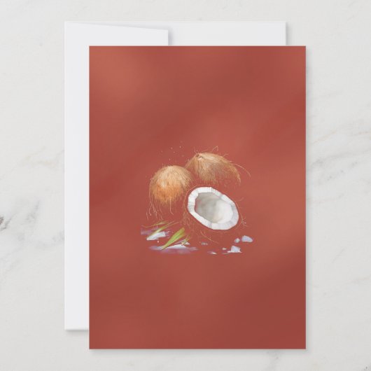 Santa Claus Beach Waterverf Kaart (Achterkant)