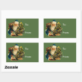  Santa Claus Bearing Gift Label (Vel)