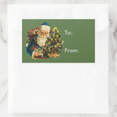  Santa Claus Bearing Gift Label (Tas)
