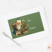  Santa Claus Bearing Gift Label (Envelop)