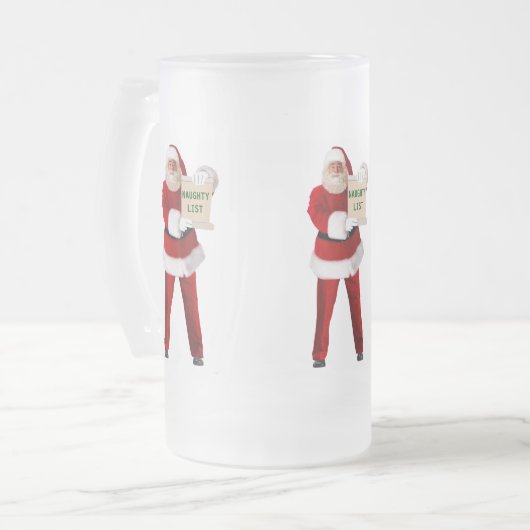Santa Claus Beer Stein Matglas Bierpul (Voorkant links)