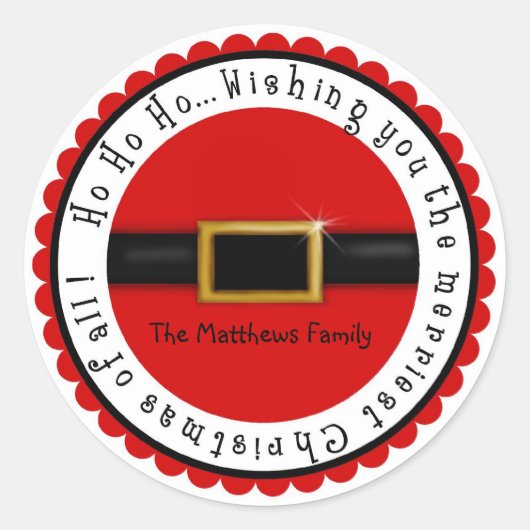 Santa Claus Belly Kerstvakantie Stickers (Voorkant)