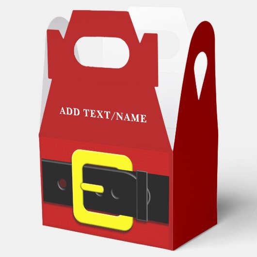 Santa Claus Belt Aangepaste naam Bedankdoosjes (Geopend)