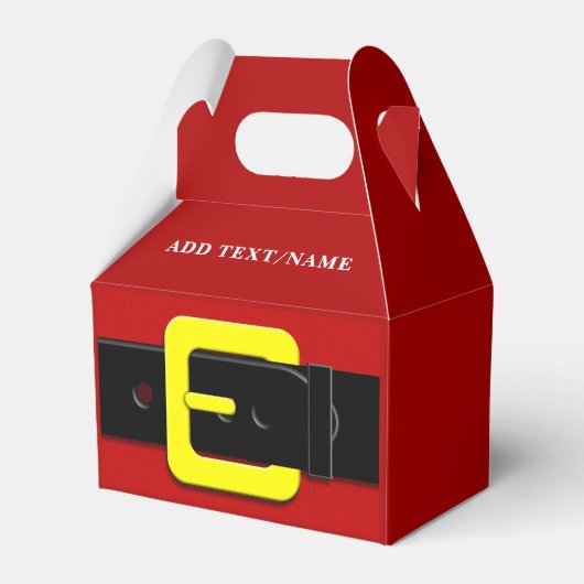 Santa Claus Belt Aangepaste naam Bedankdoosjes (Voorkant Zijde)