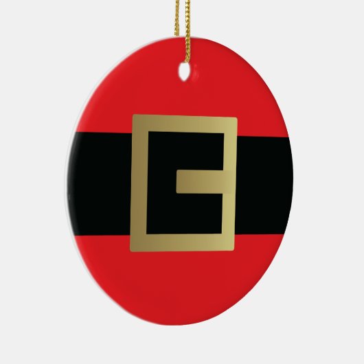Santa Claus Belt Christmas  Keramisch Ornament (Rechts)