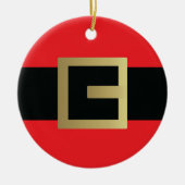 Santa Claus Belt Christmas  Keramisch Ornament (Voorkant)