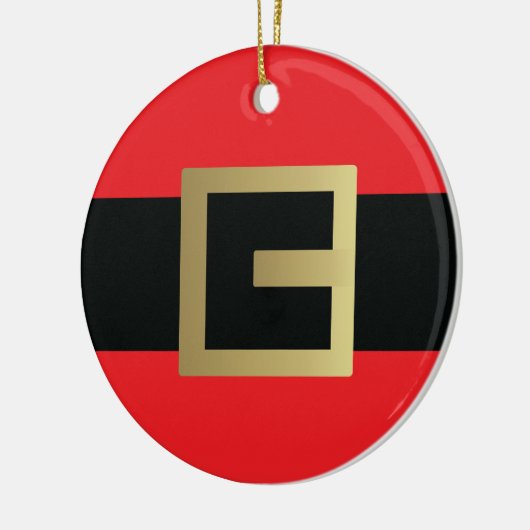 Santa Claus Belt Christmas  Keramisch Ornament (Links)