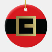 Santa Claus Belt Christmas  Keramisch Ornament (Achterkant)