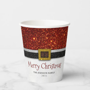 Santa Claus Belt en Buckle - pretkerst Papieren Bekers