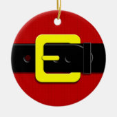 Santa Claus Belt Keramisch Ornament (Voorkant)