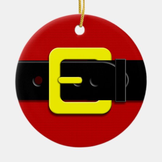 Santa Claus Belt Keramisch Ornament (Voorkant)