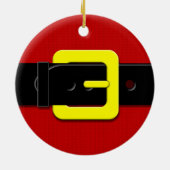 Santa Claus Belt Keramisch Ornament (Achterkant)