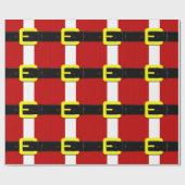 Santa Claus Belt Red Yellow and White Cadeaupapier (Vlak)