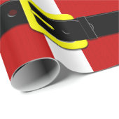 Santa Claus Belt Red Yellow and White Cadeaupapier (Rol Hoek)