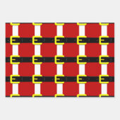 Santa Claus Belt Red Yellow and White Inpakpapier Vel (Voorkant 2)