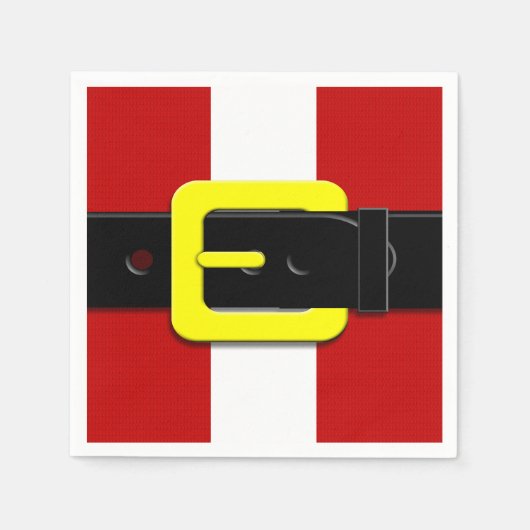 Santa Claus Belt Red Yellow and White Servet (Voorkant)