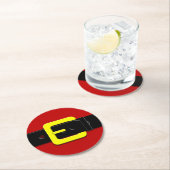 Santa Claus Belt Ronde Kartonnen Onderzetter (Insitu)