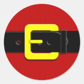 Santa Claus Belt Ronde Sticker (Voorkant)