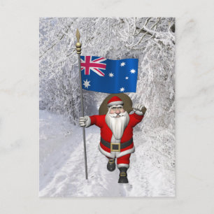Santa Claus Bezoekend Australië Briefkaart
