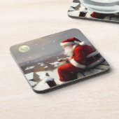 Santa Claus Bier Onderzetter (Linkerzijde)