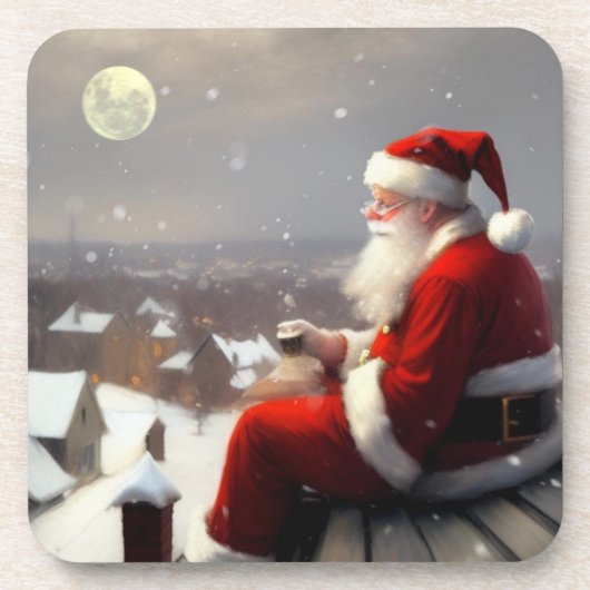 Santa Claus Bier Onderzetter (Voorkant)