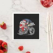 Santa Claus Biker US Flag Motorcycle kerstcadeau Servet (Insitu)