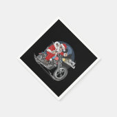 Santa Claus Biker US Flag Motorcycle kerstcadeau Servet (Hoek)