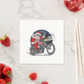 Santa Claus Biker US Flag Motorcycle kerstcadeau Servet (Insitu)