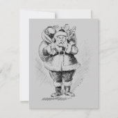 Santa Claus Black en White Illustration Kaart (Voorkant)