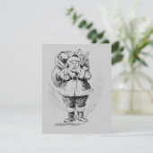 Santa Claus Black en White Illustration Kaart (Staand voorkant)