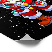 Santa Claus Black Kerstmis Afro African American Poster (Hoek)