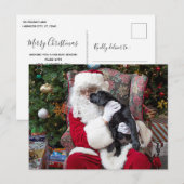 Santa Claus Black Labrador-kerstpop Feestdagenkaart (Voorkant / Achterkant)