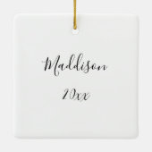 Santa Claus Black Labrador-kerstpop Keramisch Ornament (Achterkant)