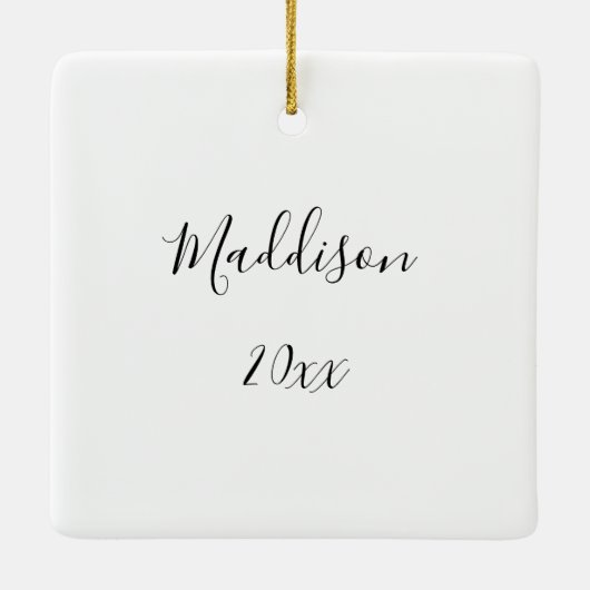 Santa Claus Black Labrador-kerstpop Keramisch Ornament (Achterkant)