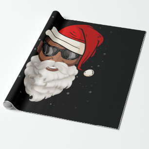 Santa Claus Black Xmas Santa Afro African American Cadeaupapier