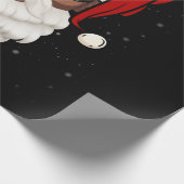 Santa Claus Black Xmas Santa Afro African American Cadeaupapier (Hoek)