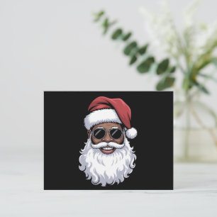 Santa Claus Black Xmas Santa Afro African American Feestdagenkaart