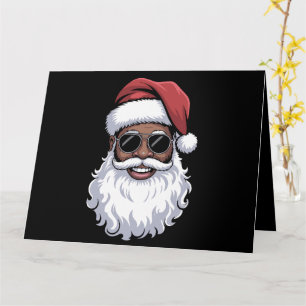 Santa Claus Black Xmas Santa Afro African American Kaart