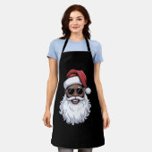 Santa Claus Black Xmas Santa Afro African American Schort (Gedragen)