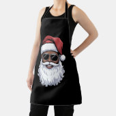 Santa Claus Black Xmas Santa Afro African American Schort (Insitu)