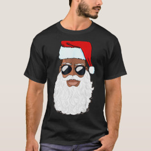 Santa Claus Black Xmas Santa Afro African American T-shirt